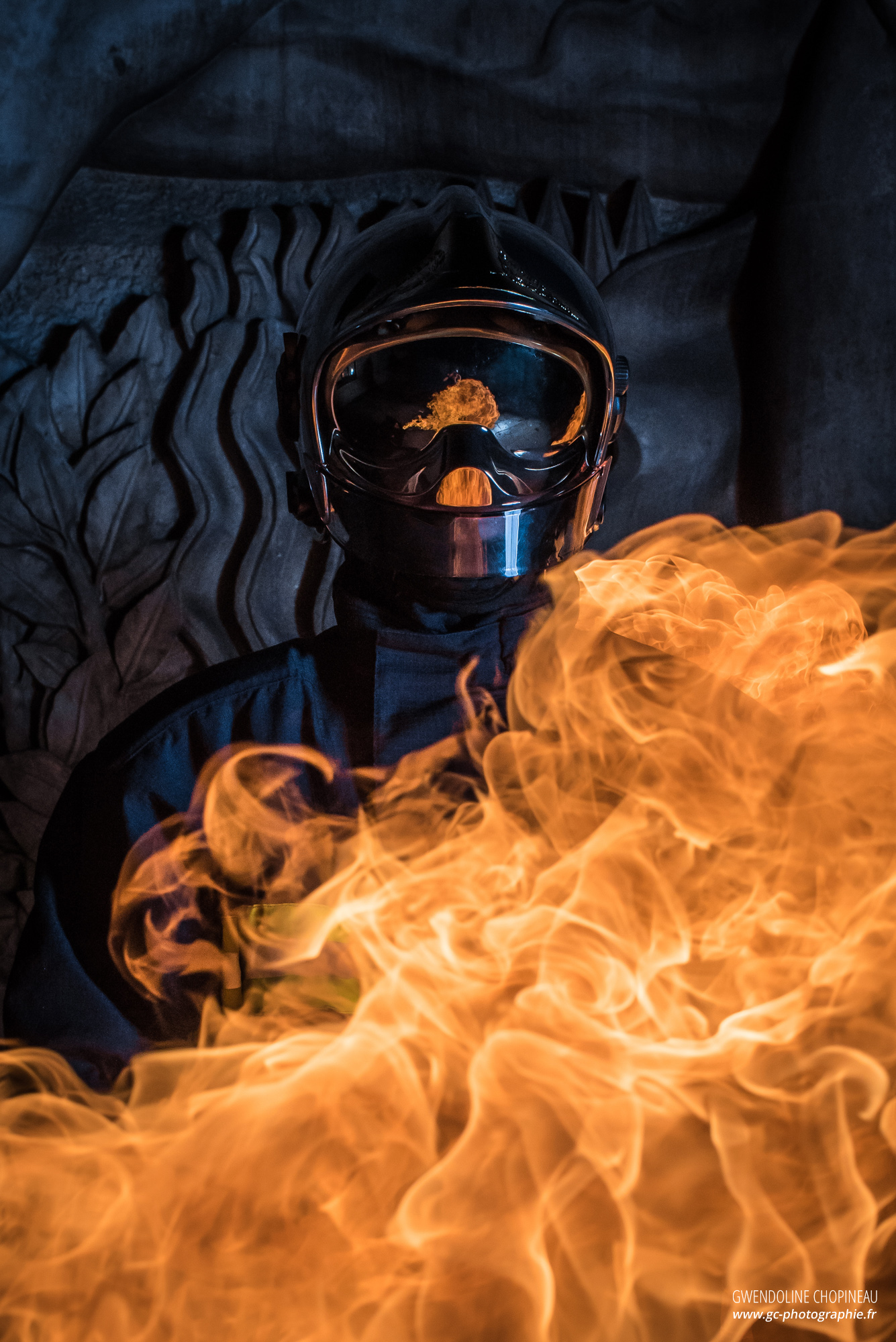 Sapeur pompier feu fond d'écran