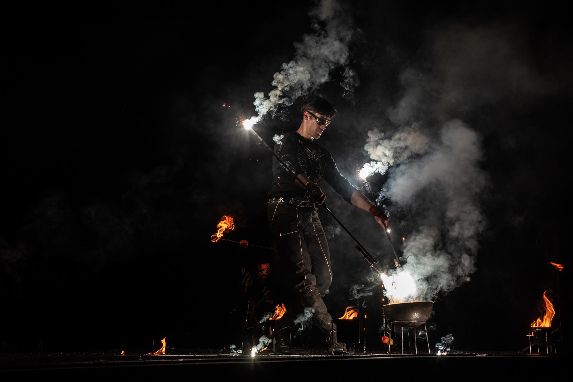 jongleur de feu artifice supercho