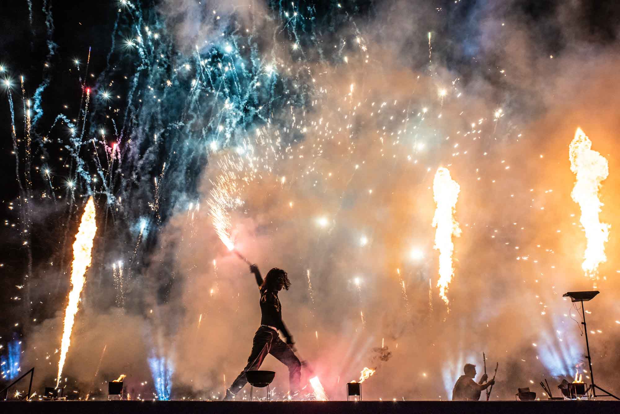 Spectacle de feu et artifice