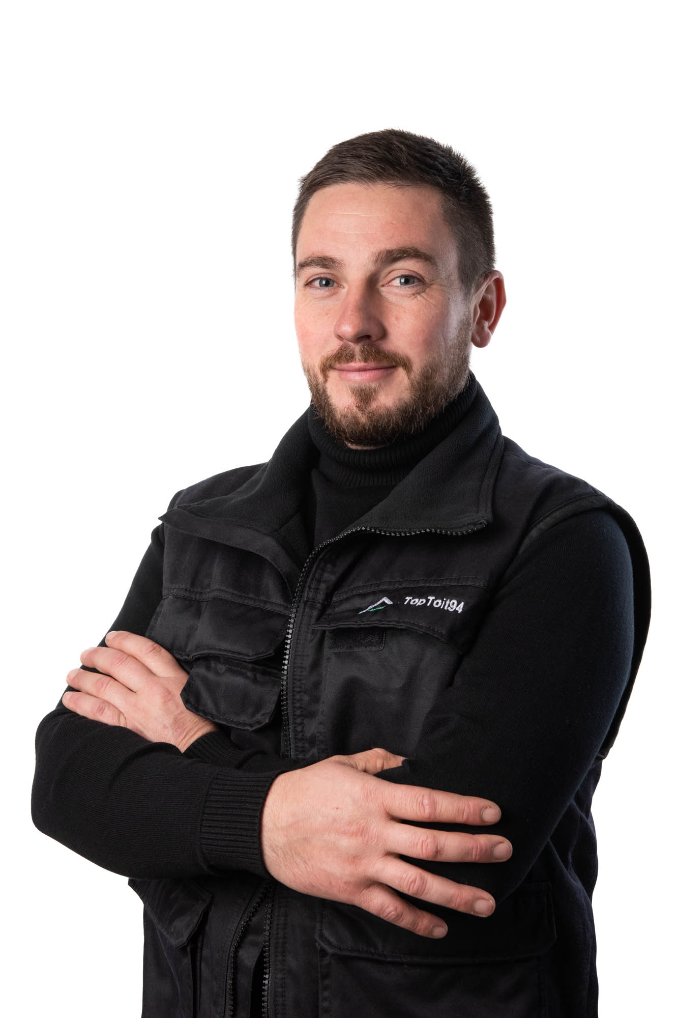 Photographe entreprise Portrait corporate studio Essonne sur fond blanc