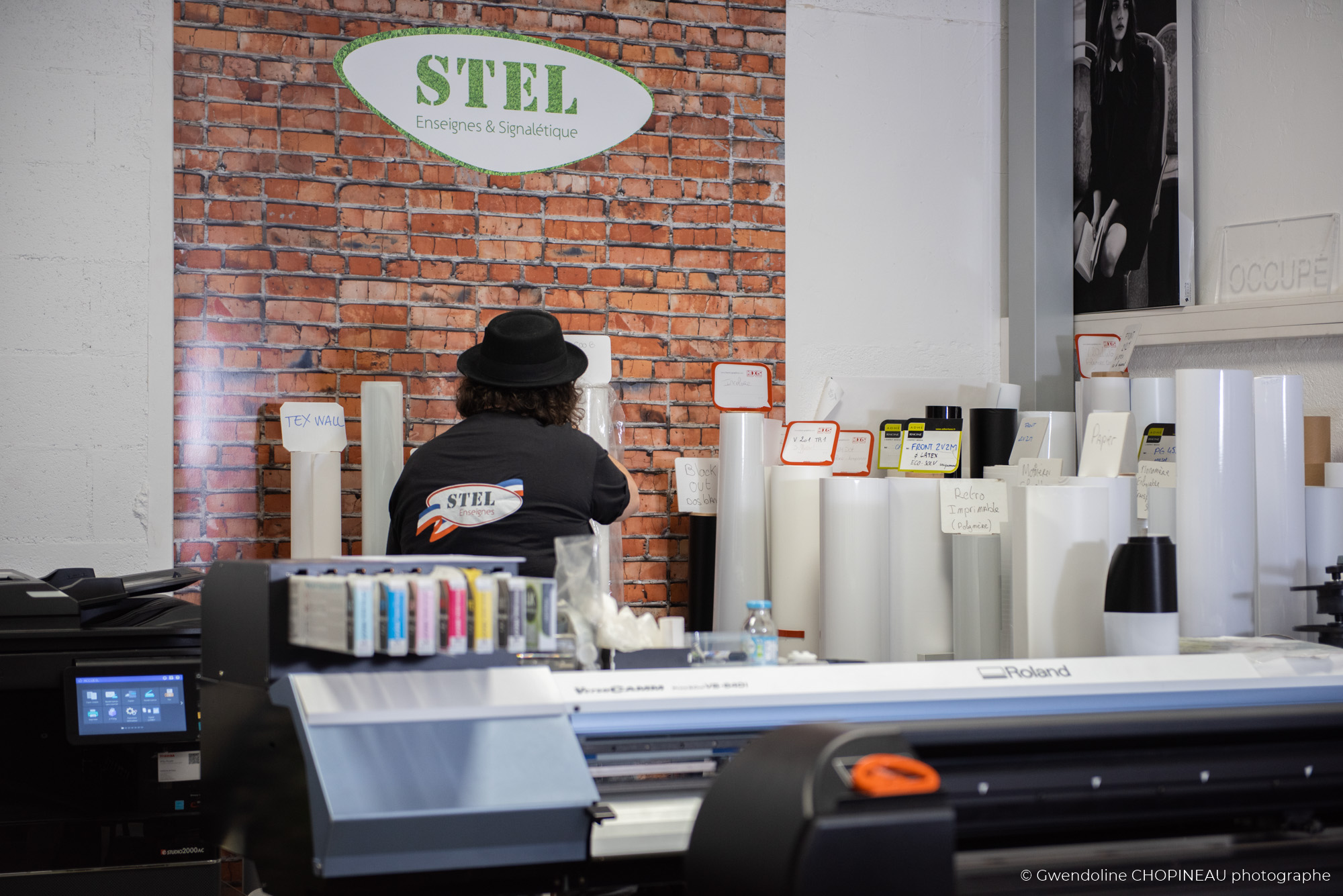 Mise en valeur de l'entreprise avec e logo photographie Essonne